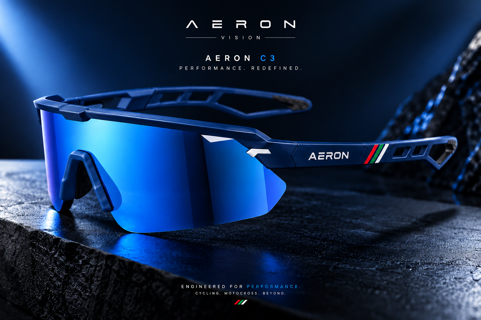 Blue C3 AE EDITION sport glasses
